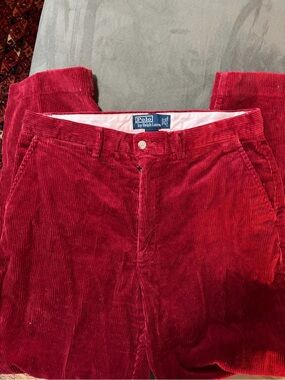 33x30 Polo by Ralph Lauren Men’s Crimson Corduroy Pants